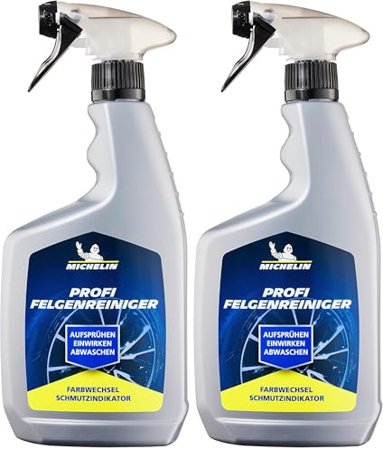 MICHELIN Felgenreiniger 650ml – Säurefreie Felgenpflege für alle Felgenarten | Effektive Reinigung für strahlende Felgen (Packung mit 2)