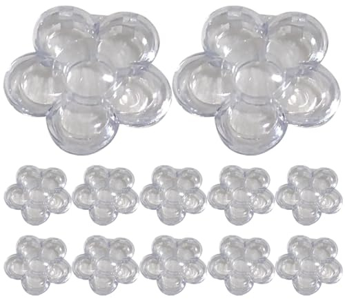 FOMIYES Boîte à Lèvres Portable 12 Pièces Petite Boîte Compartimentée Six Cases Transparente Rangement Cosmétique Multifonction pour Maquillage Quotidien et Voyage