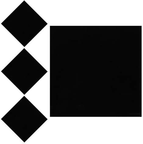 ELAYARD Schwarze Acrylplatte 2mm 300 X 300mm UV Beständiges Acrylglas für Cnc Gravur Bastelarbeiten und Schilder Selbstgemacht Material für Innen und Außenbereich