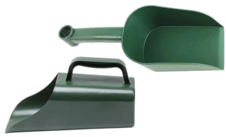 Angoily Pelle de Jardin en Plastique 2 Pcs pour Creuser la Terre, Outil Portable pour Plantation de Fleurs et Jardinage Extérieur Vert