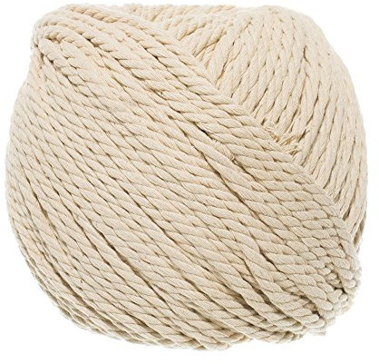 West Coast Paracord Makramee-Baumwollseil, Verschiedene Größen, cremefarben, 4mm x 80m (About 87 yd), 4mm x 80m (About 87 yd)
