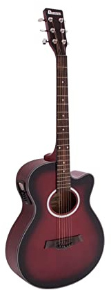 Dimavery 26235088 Aw-400 Chitarra Western, Rosso
