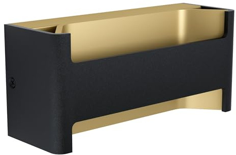 EGLO LED Vägglampa Feloniche, 1-flammig väggbelysning, minimalistisk design | inomhus väggspot i aluminium och plast, vardagsrumslampa, hallampa i svart, guld, transparent