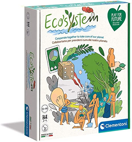 Clementoni 16574 Ökosystem, Brettspiele Kinder Spiele für Familien Gesellschaftsspiele Geschenkspiele Kinder 10 Jahre Umweltfreundliches Spielzeug Play for Future Made in Italy, Mehrfarbig