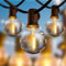 Svater Lichterkette Außen, G40 30M Lichterkette Glühbirnen LED mit 50+2 Kunststoff Bruchsicher Birnen, Wasserdicht Outdoor Lichterkette Strom für Garten, Terrasse, Hochzeit, Party, 2700K Warmweiß
