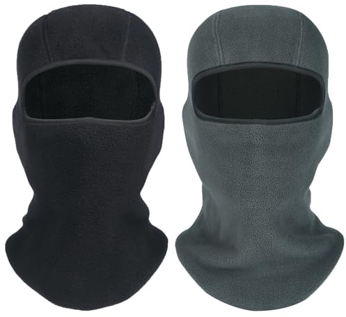 TAGVO Winter Ski Balaclava, Warm Thick Fleece Full Face Mask Cover, Windproof Elastic Ski Mask Neck Warmer, Motorcycle Cycling Face Cover Hat for Men and Women - Universal Size