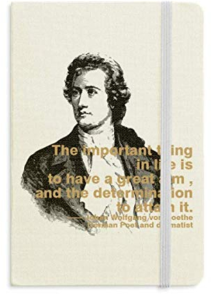 Tysk poet dramatiker Goethe anteckningsbok officiellt tyg hårt omslag klassisk journal dagbok