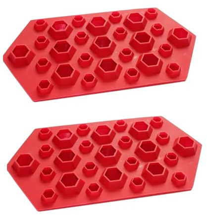 Selecto Bake - 3D diamantes cubo de hielo 2PCS diamantes cristales gemas silicona molde de hornear chocolate molde cera derretir resina caramelo