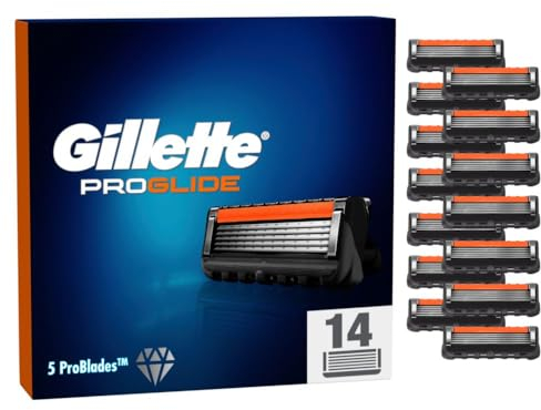 Gillette ProGlide Rasierklingen für Rasierer, 14 Ersatzklingen für Nassrasierer Herren mit 5-fach Klinge