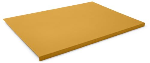 Eglooh - Adamantis - Gewinkelte Schreibtischunterlage echtem Leder Gelb cm 70x50 - Modernes Design, Innenseele aus Stahl mit L-geformtem Vorderprofil und rutschfester Boden - Made in Italy