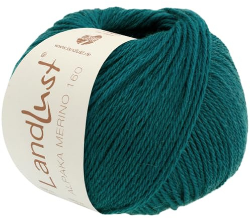LANA GROSSA Landlust Alpaka Merino 160 | Klassisch verzwirntes Garn aus Merino & Alpaka | Handstrickgarn aus 50% Schurwolle & 50% Alpaka (Baby) | 50g Wolle zum Stricken & Häkeln | 160m Garn FB 435
