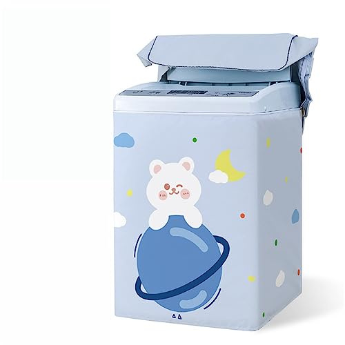 Odot Washing Machine Cover Top Load Waterproof Dustproof Washer Machine Dryer Protector Sunscreen Washer Dryer Cover for Most Top Load Washer/Dryer (S,cloud planet)