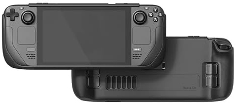 TPU morbido Pelle protettiva della copertura del guscio per Steam Deck/OLED, console di gioco antigraffio Protettore della copertura Guscio di copertura anti-collisione (Nero)