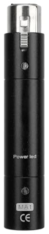 Diyeeni Préampli de Microphone en Ligne, Préamplificateur Activateur de Micro Professionnel, Préamplificateur Audio de Préampli de Microphone pour Microphones Dynamiques, Gain élevé de