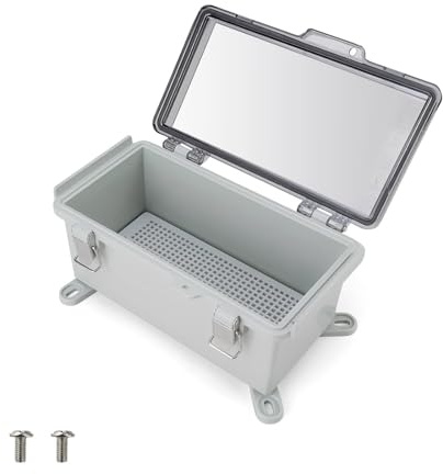 SRJQXH 210×110×100 mm IP66 ABS Wasserdichte Verteilerdose mit Transparentem Deckel & Halter – Klemmkasten Anschlussdose