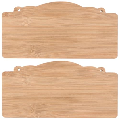 BELLIFFY Blank Wooden Sign Plaques 9.84X4.92 Inch Unfinished Hanging Wood Signs for DIY Craft Projects Home Garden Door Decoration Set of 2