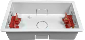 Scatola posteriore a muro a secco 2 gang 35 mm in plastica doppio rivestimento a secco scatola posteriore da parete 35 mm presa elettrica interruttore da incasso 35 mm - 1 scatola posteriore Pattress
