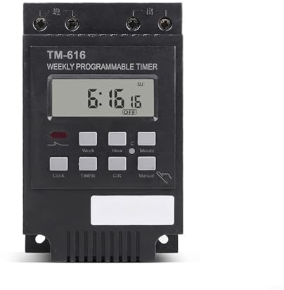 TM616 AC 220 V Minuteur programmable avec écran LCD, puce d'économie d'énergie (12 V)