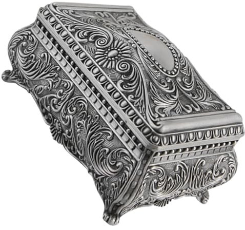 ANDRESLAD Kleine Vintage Schmuckschatulle Mit Füßen Europäischer Stil Schmuck-organizer Für Kommode Zum Aufbewahren Von Ringen Ohrringen Broschen Und Armbändern