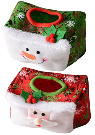 LABRIMP 2stücke Weihnachts-taschentuchboxen Festliche Dekoration Für Büro Und Partys Passend Für Standard-papierboxen