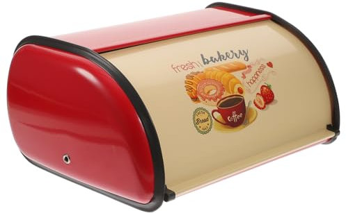 MAGICLULU Brotbehälter Aus Metall Dekorativer Brotkasten Für Küchentheke Große Aufbewahrungslösung Für Brot Für Zuhause Und Cafés Mit Praktischer Abdeckung