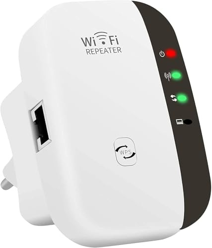 2025 WLAN Verstärker Internet Verstärker WLAN Repeater Kompatibel Allen WLAN Geräten, Neu, Weiß-GP-VDE3
