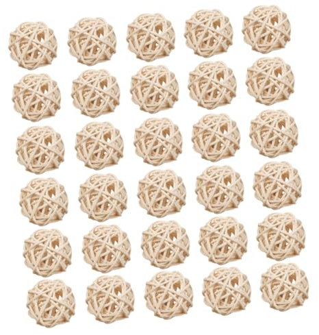 Garneck 30stücke Teiliges Rattan Deko Kugel Handgefertigte Natürliche Aromatherapie Rattankugeln Für Wohnaccessoires Vielseitige Dekoration Für Zuhause Wand Fenster Und Party
