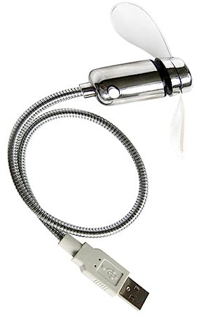 jojofuny Comodo Ventilatore Alimentato Tramite Usb Con Orologio Design A Collo Perfetto Per Scrivania O Laptop