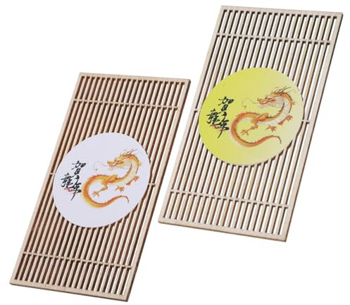 LOPUNER 2pezzi Piatto Da Sushi in Stile Giapponese Ornamento Decorativo Da Schermo Piccolo Ornamento Per Piatto Da Sashimi Materiale in Legno Stabile Oscillazione