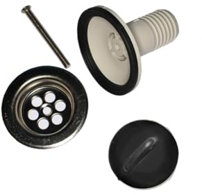 Filtre EDM Évier Ø 30 mm Noir Plastique PVC