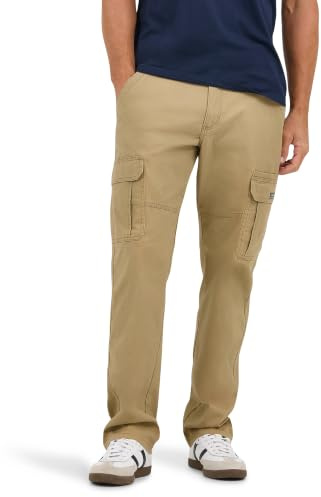 Wrangler Authentics Men's Relaxed Fit Stretch Cargo Pant, Elmwood, 40W x 32L