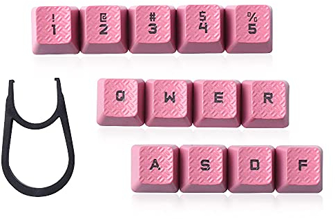 HUYUN Performance Gaming Tastenkappen für Romer-G Switch Logitech G310 G413 G613 G810 K840 G910 mechanische Tastatur (Pink 13 Tasten)