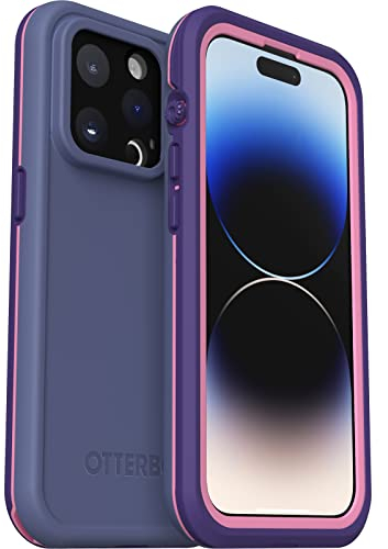 OtterBox Fre Case for iPhone 14 Pro for MagSafe, Waterproof (IP68), Shockproof, Dirtproof, Sleek and Slim Protective Case with built in Screen Protector, x5 Tested to Military Standard, Purple