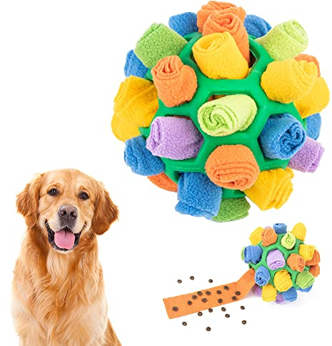 Lircentoud Schnüffelball für Hunde, Hundespielzeug, Intelligenzspielzeug, Snuffle Ball Toy für Kleine, Mittelgroße, Hunde Groß, Anwendbar auf Große