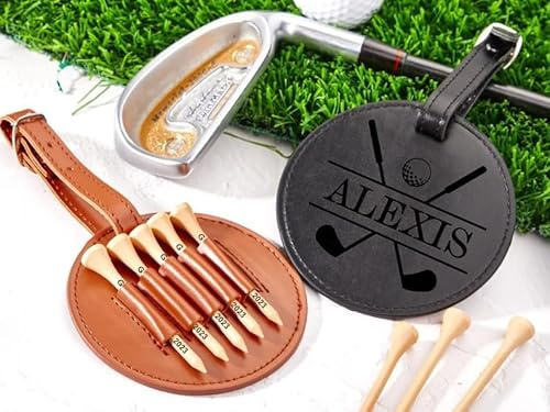 Personalisierte Golf-Tee-Halter, Graviert Golf Tasche Tag-Golf Geschenk Für Papa, Golfer Lover Geschenk, Benutzerdefinierte Golf Geschenke Für Ihn, Einzigartige Golf-Zubehör