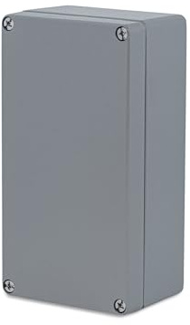 BOXEXPERT Aluminium Industriegehäuse 220x120x81mm IP66 pulverbeschichtet Serie Alster Druckgussgehäuse Installationsgehäuse Leergehäuse Wandgehäuse grau