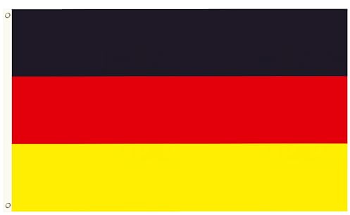 Piersando Fahne Hissflagge Länderflagge Fanartikel Land Deutsche Flagge mit Metallösen Fussball EM WM Eishockey Handball Basketball Frauen Männer Kinder 2024 Deutschland 60cm x 90cm