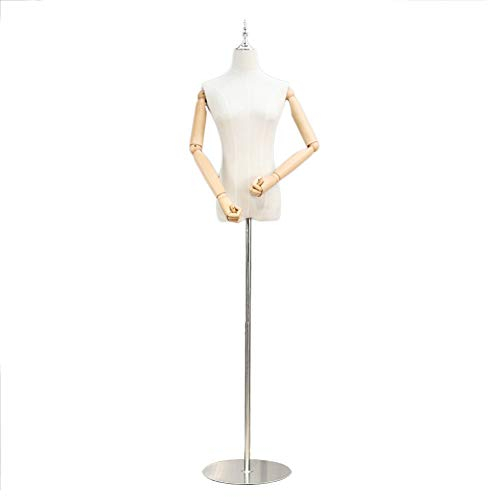 Schaufensterpuppen, weiblicher Torso, Körper, Bekleidungsgeschäft, Modell, Attrappe, Kleiderständer, mit Holzarm, runder Basis, (AM)