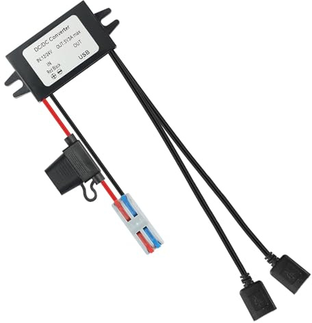 DC 8-32V Passo giù a 5V 3A MAX 15W Dual USB Adattatore femmina Adattatore Buck Modulo(2USB)