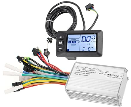 Kunray 24V 36V 48V Brushless Controller Kit 17A Electric Scooter Controller | with Waterproof LCD Display Control Panel, DC Speed Controller, for Electric Dirtbike Motorcycle Go Kart Motor Controller Kit