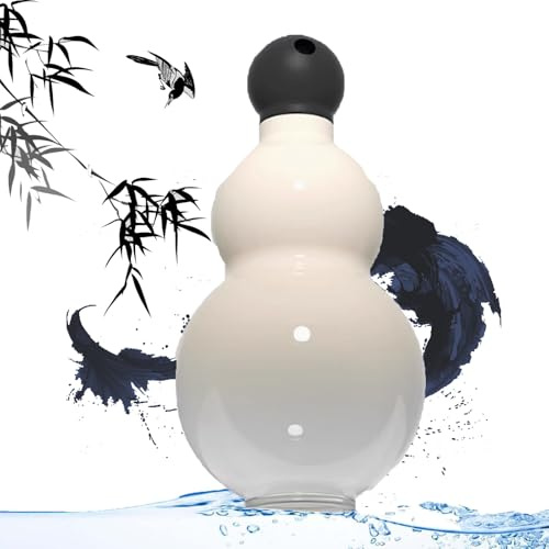 Inalsion Gourd Water Bottle, 800ml Gourd Sports Water Bottle, Groud Water Bottle, Gourd Style Water Bottle, Gourd Bottle, Gourd Water Bottles, Travel Water Bottle Gourd (White)