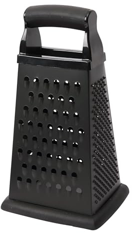 Dexam Soft Grip Non-Stick Four-Sided Box Grater 20cm, Black