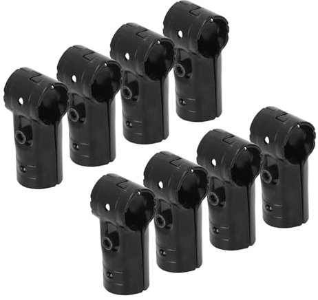 8 Sets End Rail T Clamps, Chain Link Fence Parts Pipe Clamp with Bolt and Nut, Chain Link Fence T Clamp, Pipe Connector Pipe Clamps, End Rail Clamps for Chain Link Fence Handrail