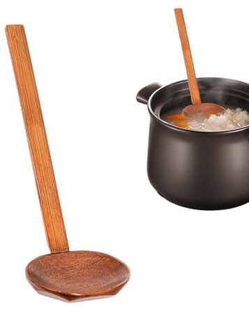 Japanische Ramen-Löffel, Ramen-Reis-Löffel mit langem Griff | Ramen-Servierlöffel mit langem Griff - Suppenlöffel mit langem Griff zum Essen, Rühren, Mischen, Kochen