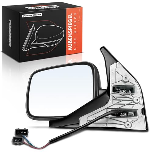 Frankberg Espejo retrovisor exterior eléctrico izquierdo de 2 polos+3 polos y calefactable y espejo lateral y ajuste de espejo eléctrico compatible con Transporter IV Bus