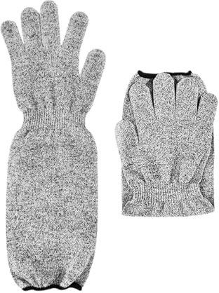 Ceprznvey Schutzhandschuhe, Sicherheitshandschuhe, schnittfest, lange Gartenhandschuhe, multifunktional, langer Schnitt, robust, Handschuhe mit PE-Material für Gartenarbeit, Bauwesen