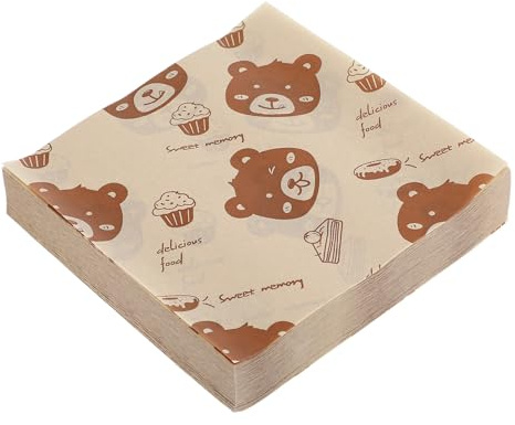 Cabilock Papier D'emballage Alimentaire à Imprimés Roses 15x15 Cm Papier Sulfurisé Résistant à La Graisse Fournitures De Pâtisserie Emballage Pour Sandwich Et Frites Lot De 500 Feuilles