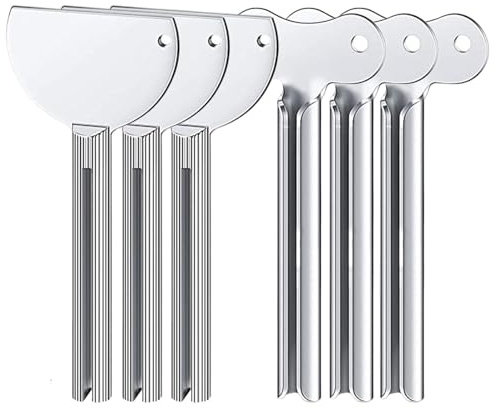 Lot de 6 presse-tubes de dentifrice en métal pour la vie quotidienne - Pour dentifrice, crème pour les mains et tube cosmétique
