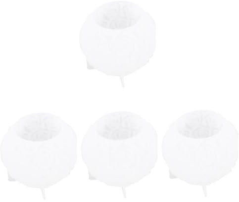 STOBOK 4 Stück DIY runde Rosenkugel-Duftkerzen-Heimdekorationsform rosafarbene Seifenform Runde Kerzenform house decoration rosenkugeln Seifenformen aus Silikon DIY-Kerzenformen Kieselgel