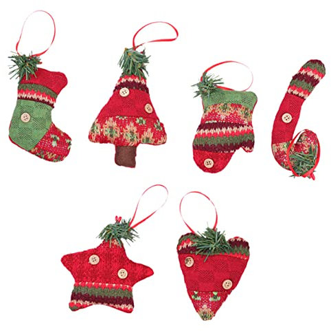 Zerodeko 6stücke Weihnachten Baum Anhänger Hängende Fenster Dekorationen Ornamente Festdekoration Weihnachtsmotiv Schmuck